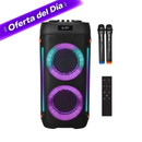 Parlante Extreme de 1200 W con conexión TWS PCX6900, 2 micrófonos, color negro