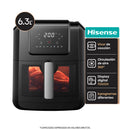 Freidora sin aceite Hisense H06AFBK1S1 6.3 lt 1300W