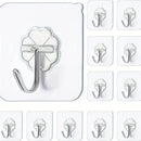 Ganchos Adhesivos Transparentes sin Taladro – Pack de 5 a 50 unidades