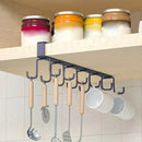Gancho Doble de Hierro para Colgar Tazas y Utensilios – Sin Perforar