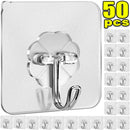 Ganchos Adhesivos Transparentes sin Taladro – Pack de 5 a 50 unidades
