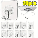 Ganchos Adhesivos Transparentes sin Taladro – Pack de 5 a 50 unidades