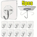 Ganchos Adhesivos Transparentes sin Taladro – Pack de 5 a 50 unidades
