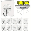 Ganchos Adhesivos Transparentes sin Taladro – Pack de 5 a 50 unidades