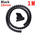 Organizador de Cables en Espiral Flexible – 10mm y 16mm | 1m y 2m