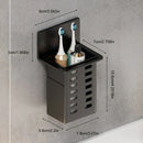 Organizador de Pared para Baño – Portacepillos, Pasta Dental y Accesorios, Sin Perforaciones